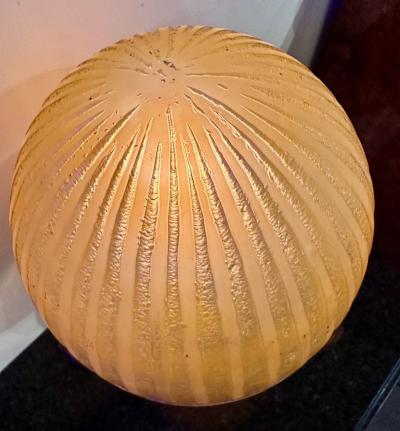  Daum Daum Nancy Daum Nancy Art Deco Globe Iron Table Lamp Circa 1925 signed L Katona