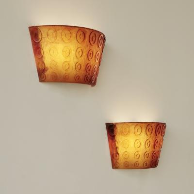  Daum Daum Nancy Daum pair of Rythmes wall lights late 20th century
