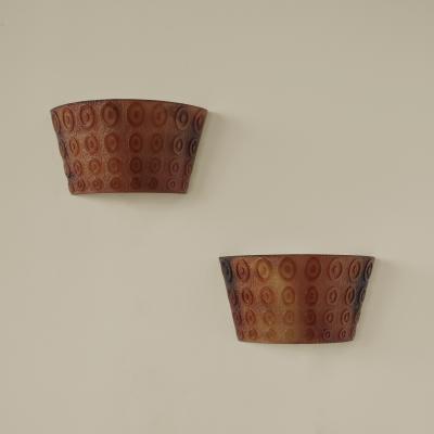  Daum Daum Nancy Daum pair of Rythmes wall lights late 20th century