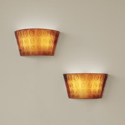  Daum Daum Nancy Daum pair of Rythmes wall lights late 20th century