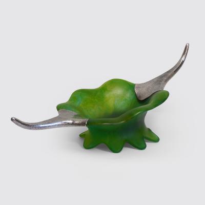  Daum Daum Nancy IO CENTERPIECE Silver and pate de verre by Daum and Roland Daraspe