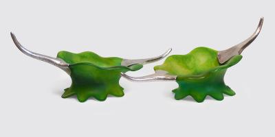  Daum Daum Nancy IO CENTERPIECE Silver and pate de verre by Daum and Roland Daraspe