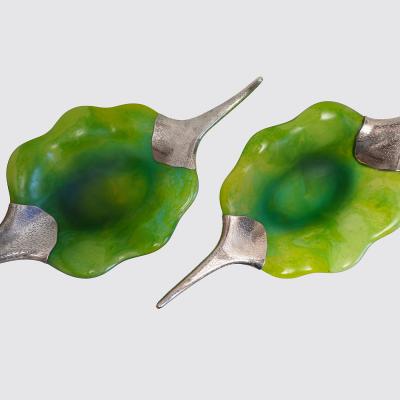  Daum Daum Nancy IO CENTERPIECE Silver and pate de verre by Daum and Roland Daraspe