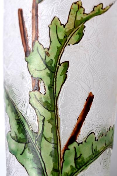  Daum Daum Nancy PAIR FRENCH CAMEO VASES THISTLE DAUM NANCY FRANCE C A 1895 1925
