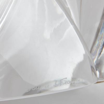  Daum Daum Nancy Pair of French mid century crystal table lamps by Daum