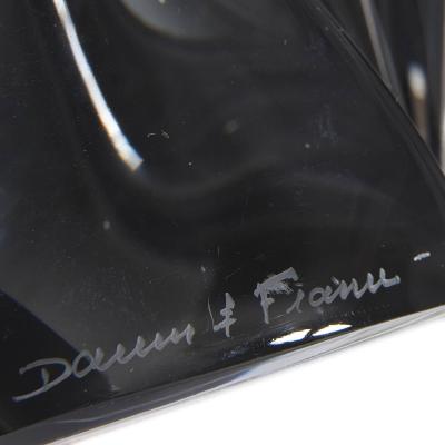  Daum Daum Nancy Pair of French mid century crystal table lamps by Daum