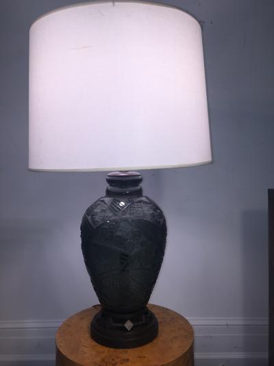  Daum Fantastic Art Deco Daum Nancy Glass Lamp