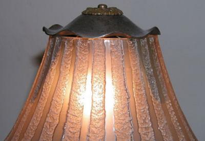 Daum French Acid Etched Art Deco Table Lamp