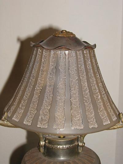  Daum French Acid Etched Art Deco Table Lamp