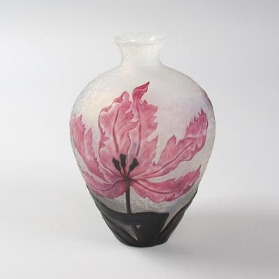  Daum French Art Nouveau Cameo Glass Vase by Daum