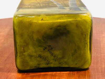  Daum SUPERB DAUM NANCY CAMEO CARVED FOREST VASE