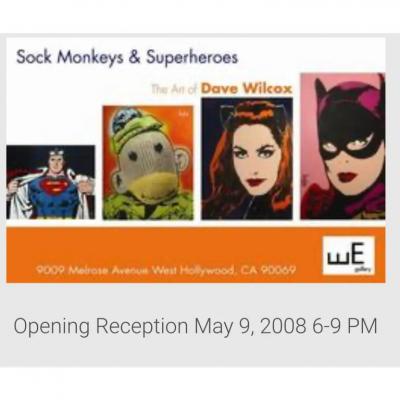  Dave Wilcox Original Dave Wilcox Oil Painting of a Sock Monkey