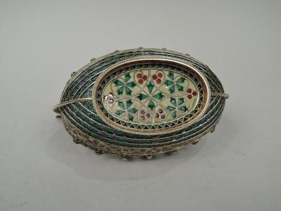  David Andersen Norwegian Plique Jour Viking Longboat Bowl by David Andersen