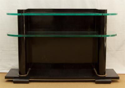  De Coene De Coene Fr res Art Deco Ebonized and Glass Console