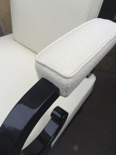  De Coene De Coene Majestuous High Back Pair Black Lacquered Arm Chairs