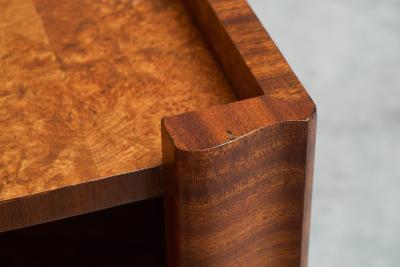  De Coene Fr res A Pair of De Coene Fr res Art Deco Nightstands in Thuya Veneer Belgium 1930s