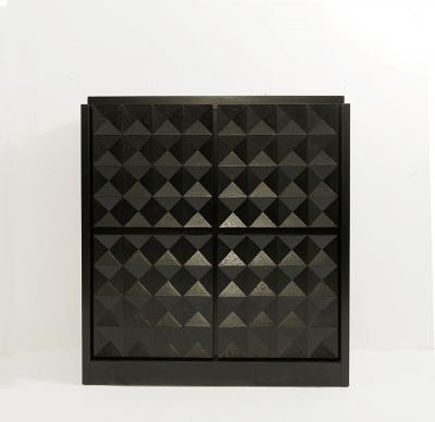  De Coene Fr res Black Brutalist Cocktail Cabinet by De Coene