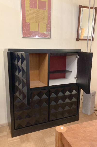  De Coene Fr res Black Brutalist Cocktail Cabinet by De Coene