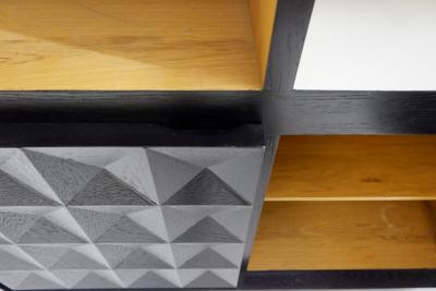  De Coene Fr res Black Brutalist Cocktail Cabinet by De Coene