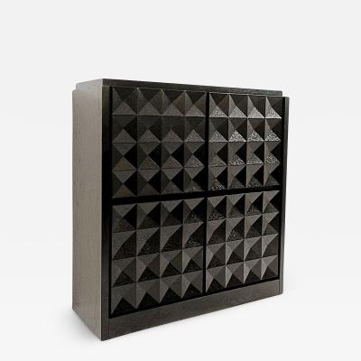  De Coene Fr res Black Brutalist Cocktail Cabinet by De Coene