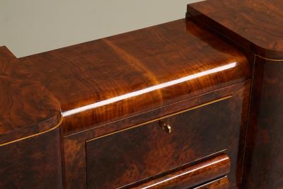  De Coene Fr res Exceptional De Coene Fr res Art Deco Sideboard in Burl Walnut Belgium 1930s