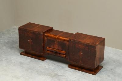 De Coene Fr res Exceptional De Coene Fr res Art Deco Sideboard in Burl Walnut Belgium 1930s