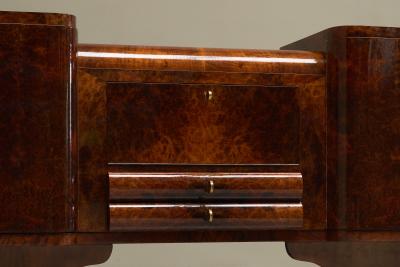  De Coene Fr res Exceptional De Coene Fr res Art Deco Sideboard in Burl Walnut Belgium 1930s