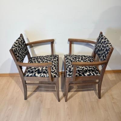  De Coene Fr res Pair of Art Deco Armchairs De Coene Fr res Limed Oak Belgium circa 1935