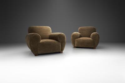  De Coene Fr res Pair of Art Deco Club Chairs by De Coene Fr res Belgium 20th Century