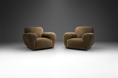  De Coene Fr res Pair of Art Deco Club Chairs by De Coene Fr res Belgium 20th Century