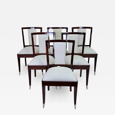  De Coene Fr res Six Art Deco Dining Chairs Chairs in Mahogany from De Coene Fr res