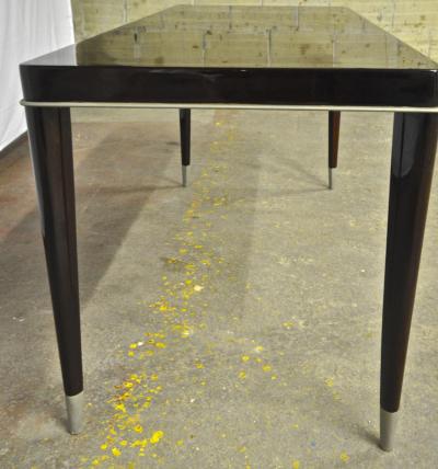  De Coene Maison De Coene Superb Art Deco Coffee Table with Silver End Leg