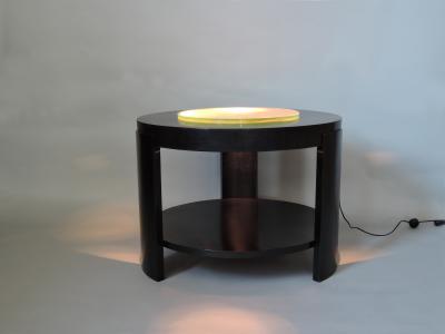 De Coene Rare Art Deco Illuminating Gueridon by De Coene