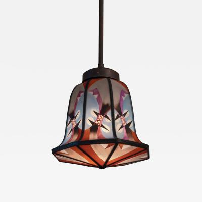  De Nieuwe Honsel De Nieuwe Honsel Amsterdam School Hall Lamp circa 1925