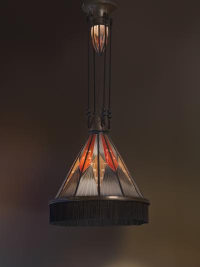  De Nieuwe Honsel De Nieuwe Honsel Amsterdam School Pendant Lamp circa 1925