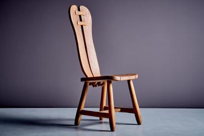  De Puydt Brutalist Dining Room Set consisting of 5 chairs and dining table by De Puydt