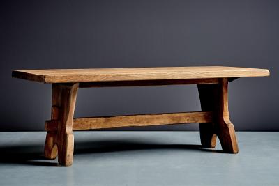  De Puydt Brutalist solid Oak Coffee Table by De Puydt