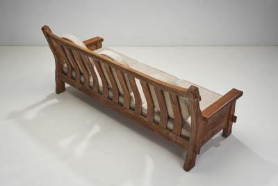  De Puydt De Puydt Three Seater Sofa with Upholstered Cushions Belgium 1970s