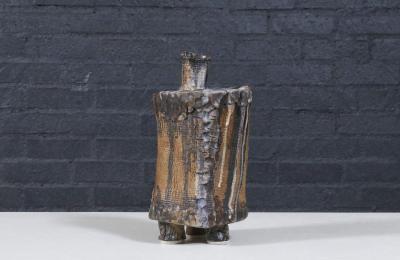 DeVoe Vintage Brutalist Glaze Ceramic Pottery Sculpture Signed DeVoe