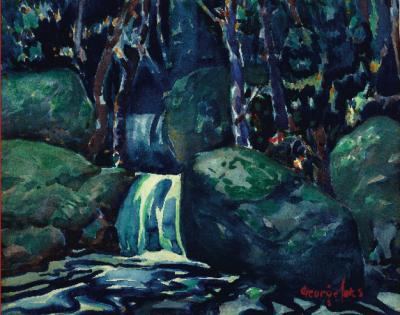  Debra Force Fine Art Waterfall c 1920 25 by George Benjamin Luks 1867 1933 