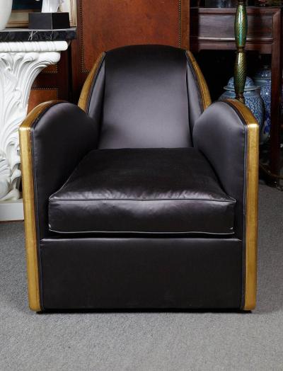  Decoration Levitan Fine And Stylish Pair of Art Deco Giltwood Armchairs by Decoration Levitan