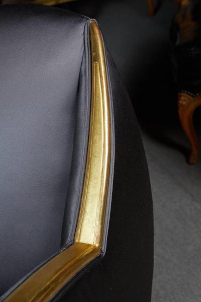  Decoration Levitan Fine And Stylish Pair of Art Deco Giltwood Armchairs by Decoration Levitan