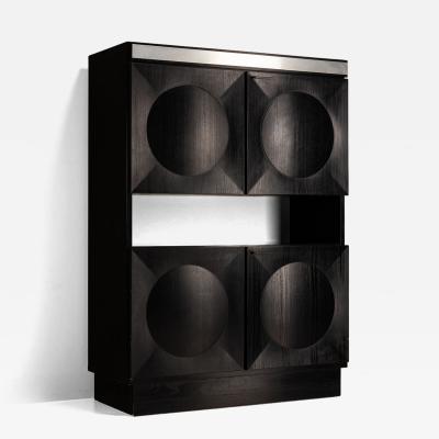  Defour Brutalist Bar Cabinet in the Style of Defour 1970s