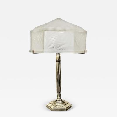  Degu French Art Deco Table Lamp Signed Degue