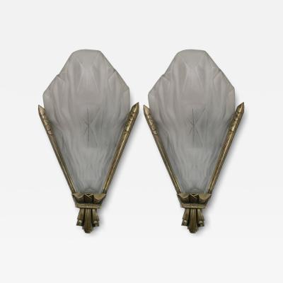  Degu French Art Deco Wall Sconces Signed by Degue LU161923518422