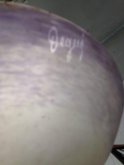  Degu French Art Nouveau Pate Verre Chandelier Pendant by Degu 