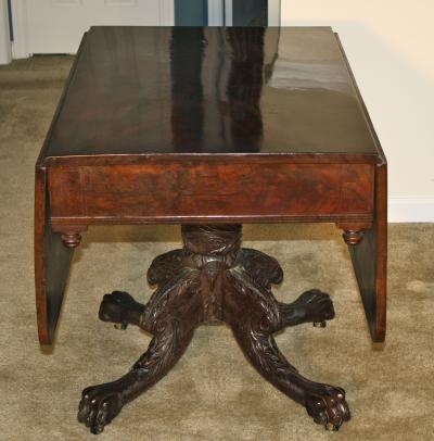  Deming Bulkley American Classical Drop Leaf Pedestal Table