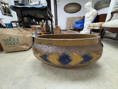  Denbac Large French Art Deco Pottery Jardiniere Attributed To Denbac