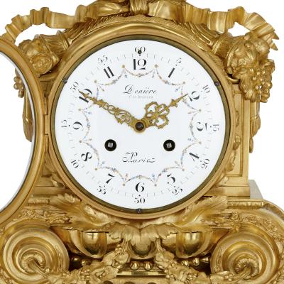  Deni re et Fils Antique Parisian mantel clock and candelabra set by Deni re et Fils