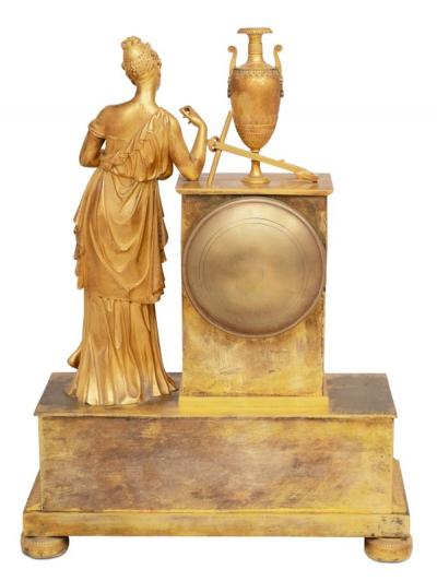  Deni re et Fils Charles X Ormolu Figural Mantel Clock Paris 1830s
